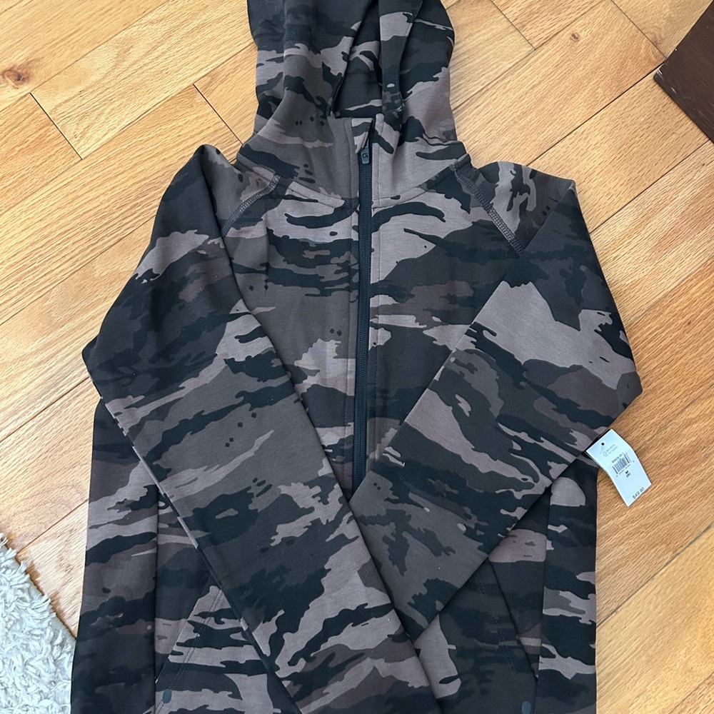 GAP Kids Black and Brown Camouflage Hoodie